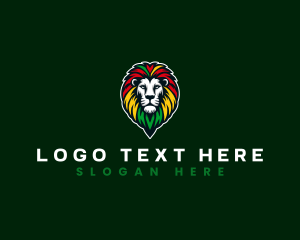 Rasta - Lion Jamaican Rastafarian logo design