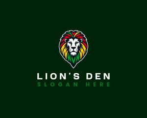 Lion Jamaican Rastafarian logo design