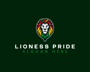 Lion Jamaican Rastafarian logo design