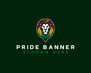 Lion Jamaican Rastafarian logo design