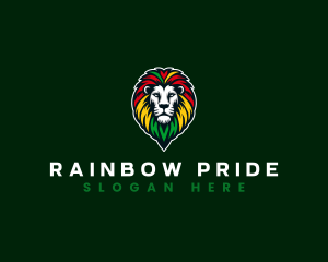 Lion Jamaican Rastafarian logo design