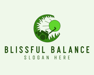 Mowing Lawn Care  logo design