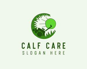 Mowing Lawn Care  logo design