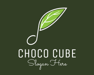 Song - Musical Leaf Note logo design