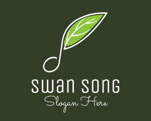 Musical Leaf Note logo design