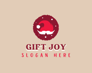 Santa Hat Christmas logo design