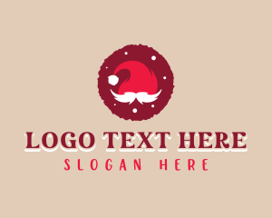 Gift Giving - Santa Hat Christmas logo design