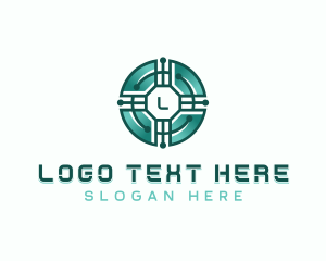 Business - Programming Tech Circuit logo design