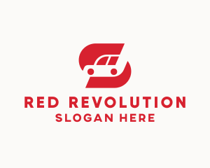 Red  Express Car logo design