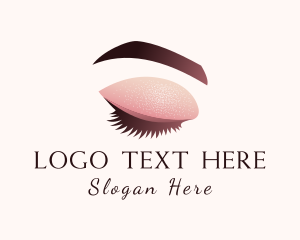 Female - Gradient Eye Makeup logo design