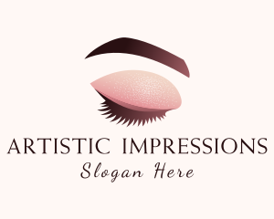 Gradient Eye Makeup logo design