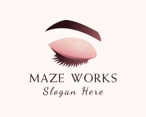 Gradient Eye Makeup logo design