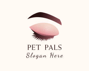 Gradient Eye Makeup logo design