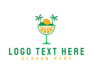 Island - Fruit Beach Resort logo design