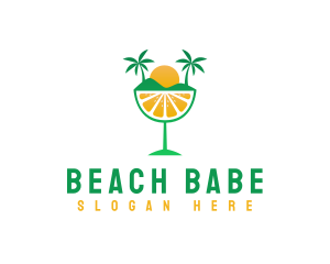 Fruit Beach Resort logo design