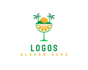 Cocktail - Fruit Beach Resort logo design