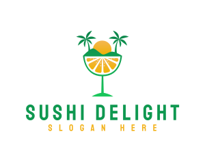 Fruit Beach Resort logo design