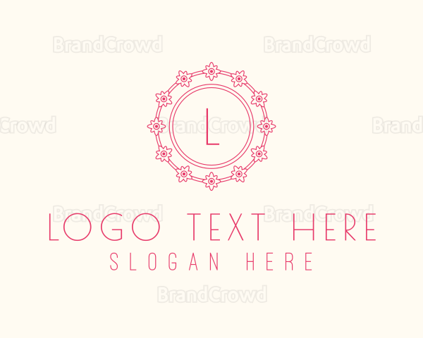 Spring Flower Plant Logo