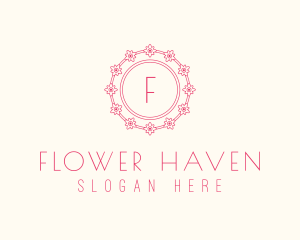 Spring Flower Plant  logo design