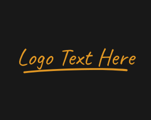 Handwriting - Gold Chalk Signature logo design
