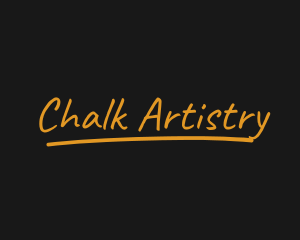 Chalk - Gold Chalk Signature logo design