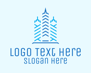 Cityscape - Blue Tower Condominium logo design