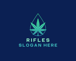 Marijuana Weed Droplet Logo