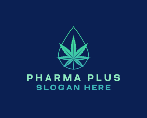 Drugs - Marijuana Weed Droplet logo design