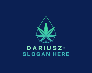 Drugs - Marijuana Weed Droplet logo design