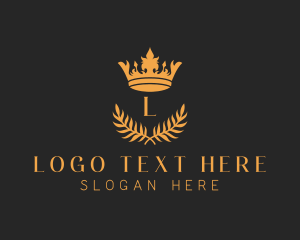 Luxury - Royal Crown Lettermark logo design