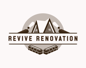 Renovation - Masonry Construction Renovation logo design