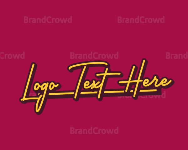 Retro Script Brand Logo