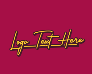 Comics - Retro Script Brand logo design