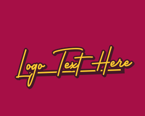 Script - Retro Script Brand logo design