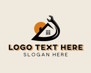 House - Wrench Home Construction logo design