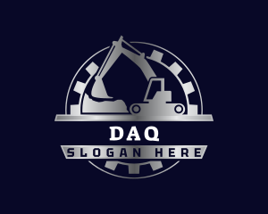 Excavator Quarry Digger Logo