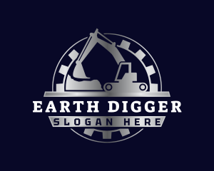 Digger - Excavator Quarry Digger logo design