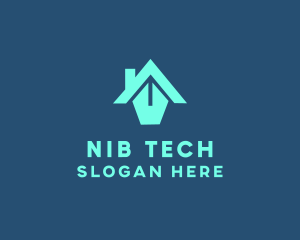 Nib - Pen Nib Home logo design