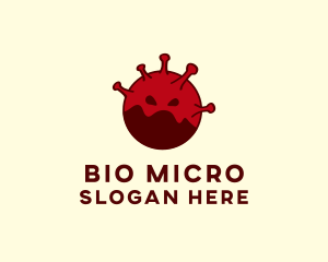 Microbiology - Angry Coronavirus Virus logo design