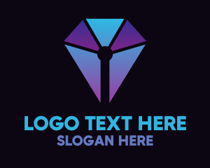 News - Blue Geometric Pen logo design
