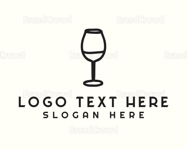 Wine Glass Drink Logo