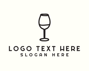 Simple - Wine Glass Drink logo design