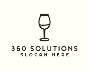 Wine Glass Drink logo design