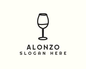 Wine Glass Drink logo design