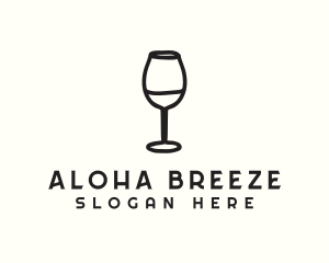 Wine Glass Drink logo design