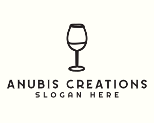 Wine Glass Drink logo design