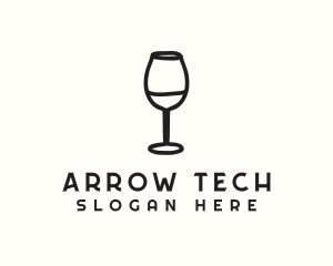 Wine Glass Drink logo design