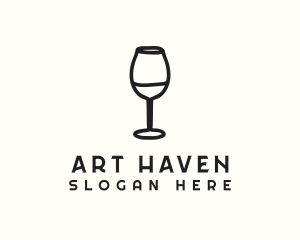 Wine Glass Drink logo design