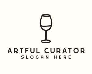 Wine Glass Drink logo design