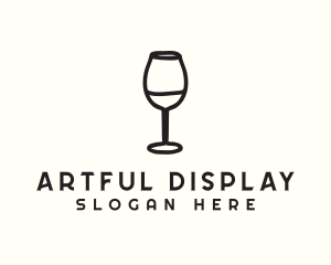 Wine Glass Drink logo design